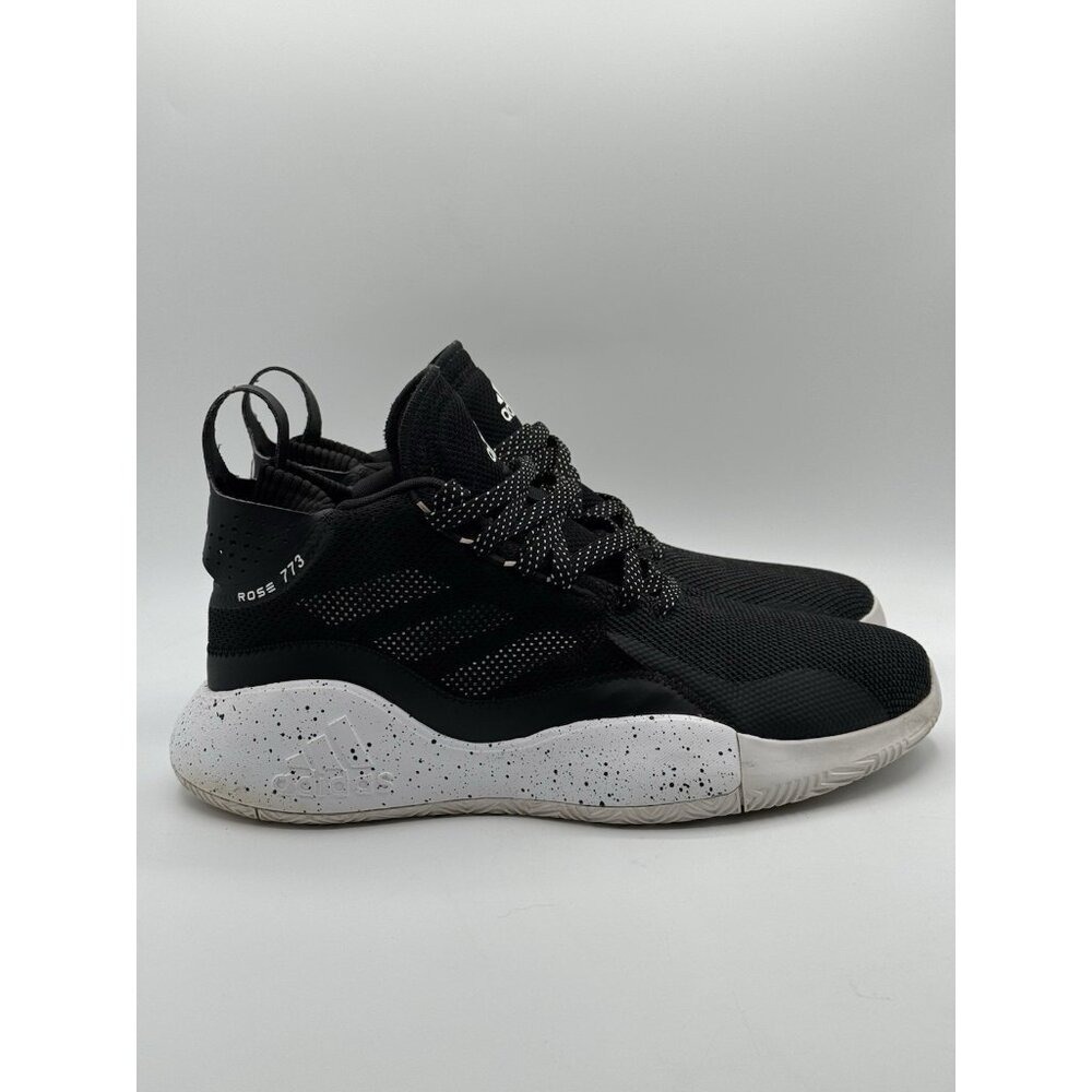 Adidas Rose 773 FX7123 Basketball Shoes Black & White Athleisure Size 12